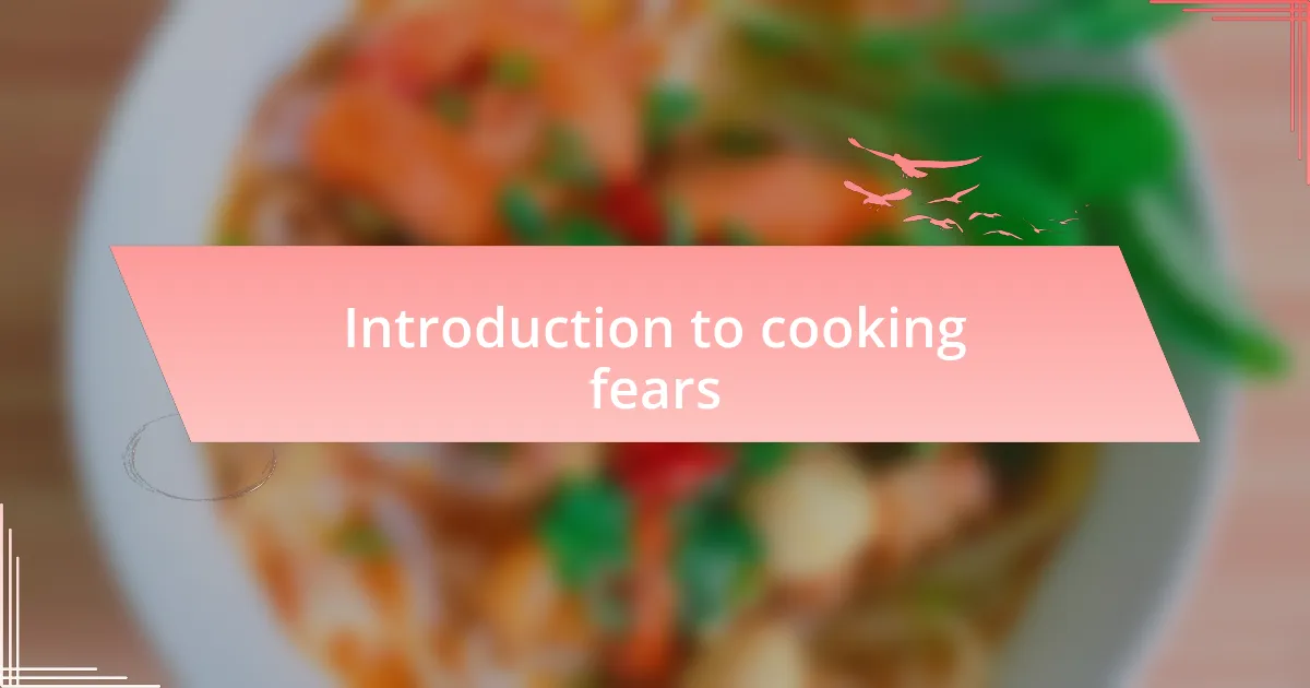 Introduction to cooking fears