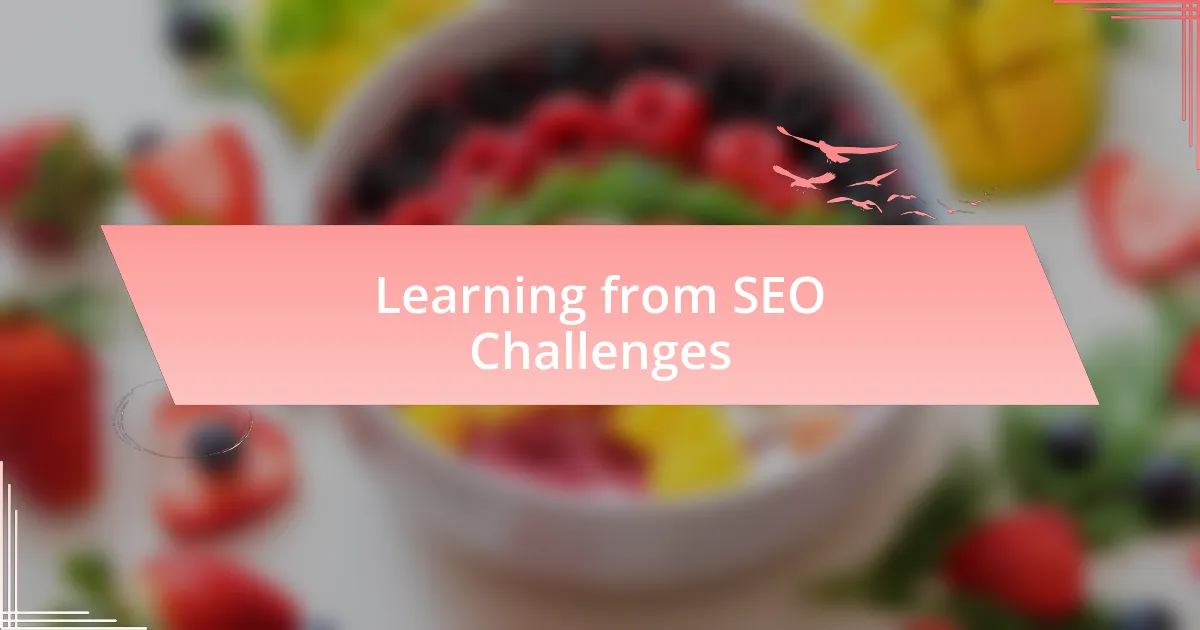 Learning from SEO Challenges