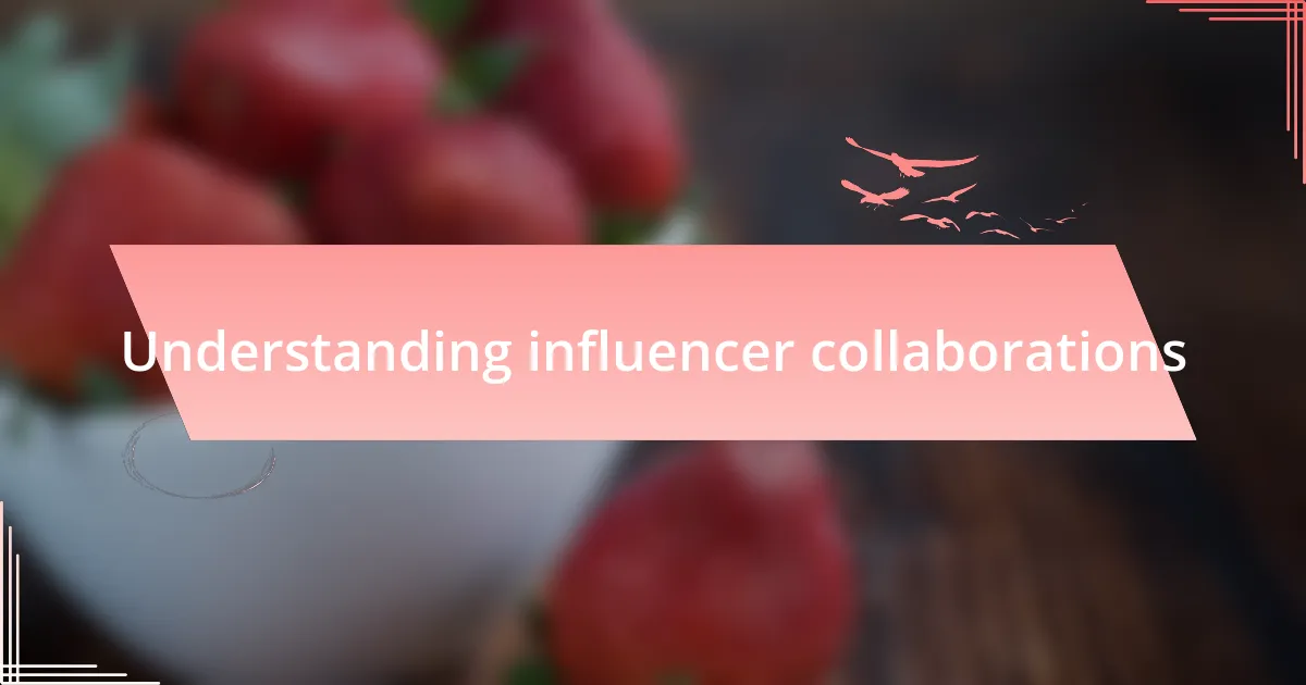 Understanding influencer collaborations
