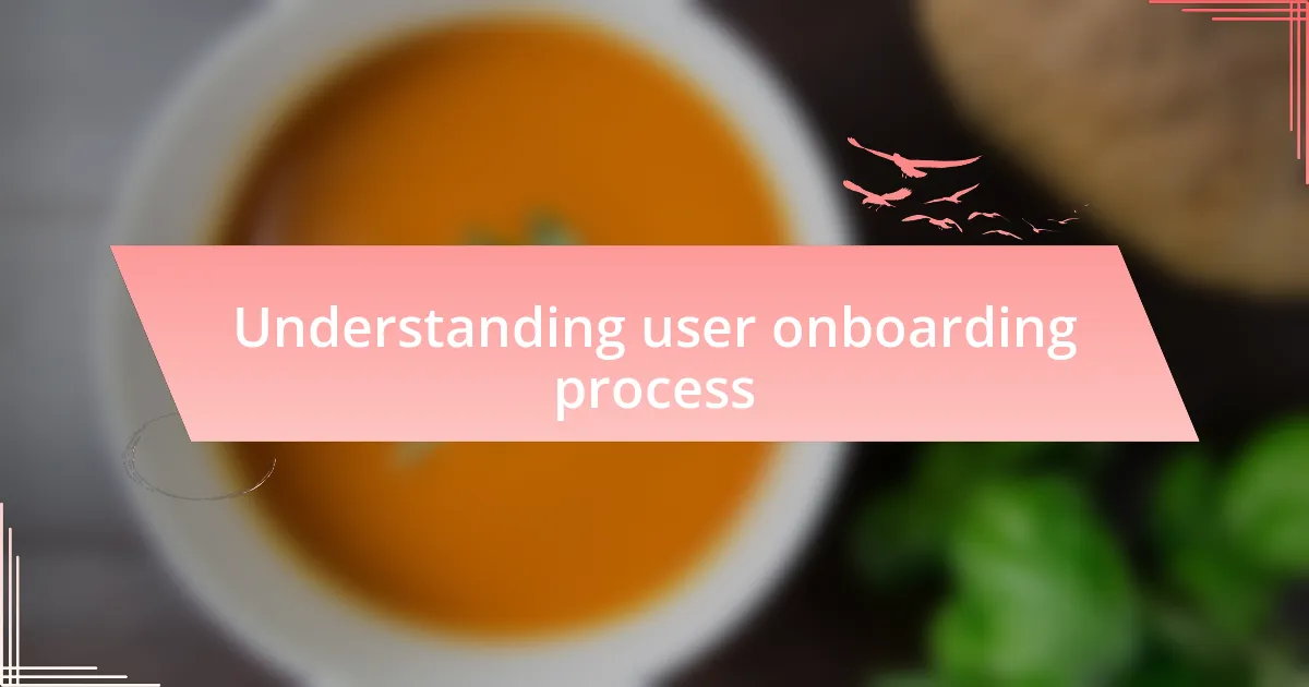Understanding user onboarding process